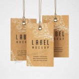 2023 HOT Free design Custom name LOGO clothing tags Printing jewelry garment paper label Hang Tag