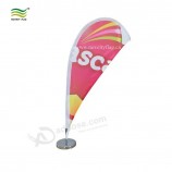 Personnalisé en fibre de verre en forme de larme Mini table bureau Drapeau en plume de polyester pour la publicité Décoration Célébration Respectueux de l’environnement Durable