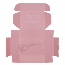 New arrival pink color customized size corrugated mailer paper gift box