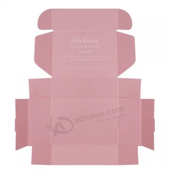 Nouvelle arrivée de couleur rose taille personnalisée boîte cadeau en papier d’enveloppe ondulé