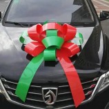 Décoration de fête d’anniversaire de vacances 30 pouces rouge intérieur extérieur imperméable en plastique Jumbo ruban de Noël cadeau aimanté voiture arc