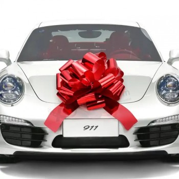 Produttore Outlet 18 pollici grande fiocco rosso tirare fiore grande nastro tirare fiore auto archi