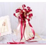 新しい結婚式の誕生日パーティーの装飾プルボウリボンフラワーギフトパッキングDIY車の弓プルペーパーギフトリボン