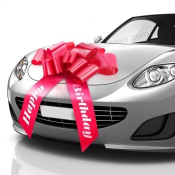 工場直送販売の結婚式の車の弓は花の良質の印刷された弓を引っ張る