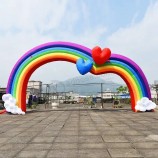Opblaasbare regenboogboog, opblaasbare verjaardagsboog, opblaasbare huwelijksboog