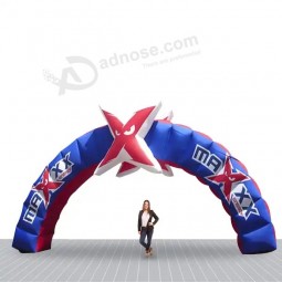 Decoración al aire libre Arco de entrada inflable de la línea de meta Puerta de arco inflable de bienvenida con soplador de aire