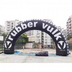 Outdoor Big Black Tire aufblasbarer Werbebogen mit individuellem Logo, gedruckt für Werbeaktionen aus China aufblasbare Fabrik