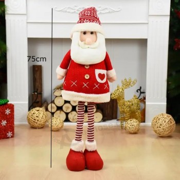 Bambole di Natale di grandi dimensioni Retrattile Babbo Natale Pupazzo di Neve Elk Giocattoli Figurine di Natale Regalo di Natale per Kid