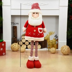 Big Size Christmas Dolls Retractable Santa Claus Snowman Elk Toys Xmas Figurines Christmas Gift for Kid