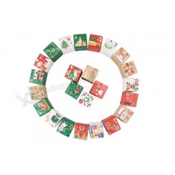 24 Days Paper Advent Countdown Gift Boxes for Kids and Family Christmas Advent Calendar Boxes