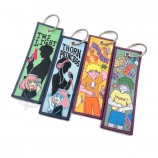 Vente en gros Design Logo Tissu Porte-clés / Broderie Porte-clés Porte-clés / Broderie personnalisée Porte-clés Jet Tags