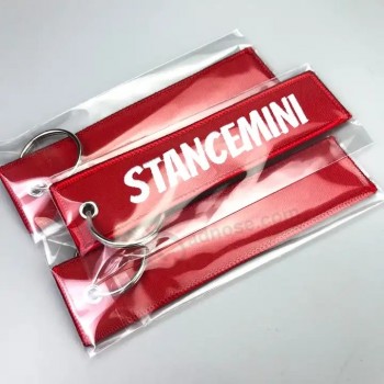 Portachiavi personalizzato Jet Tag Portachiavi ricamato Testo Moto Auto Biker Aereo Portachiavi personalizzato Personalizzato