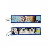 100 motifs mixte Anime Broderie Porte-clés Motos Voitures Sac à dos Chaveiro Porte-clés Pour Amis Mode Porte-clés Cadeaux