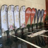 Negozio di fumo a casa aperta prestampato siamo promozione aperta tenda pop-up bianca in poliestere e bandiera di piume bandiere volanti