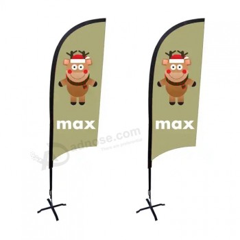 teardrop flying banner strand flaggenmast verkauf Jetzt offenes Haus Autowaschanlage Swooper individuell bedruckte Federflagge mit Spike-Basis