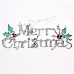 Großhandel Kunststoff Weihnachtsbaum Türdekoration 3D Frohe Weihnachten Banner
