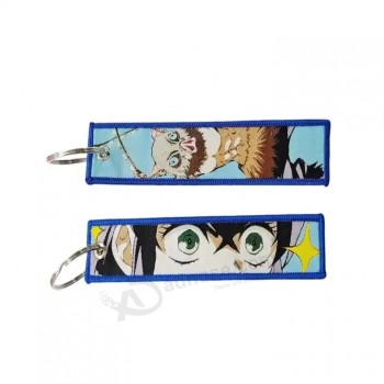 100 disegni Misto Anime Ricamo Key Tag Moto Auto Zaino Chaveiro Portachiavi Per Gli Amici Moda Portachiavi Regali