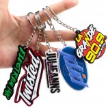 Logo pvc souple promotionnel personnalisé Porte-clés cadeau en caoutchouc 2D logo personnalisé porte-clés lettre