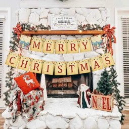 Nicro Design Speciale Giocabile Buon Natale Flessibile Shake Fiocco di Neve Lettera Bandiera Buon Natale Banner Forniture Per Il Partito