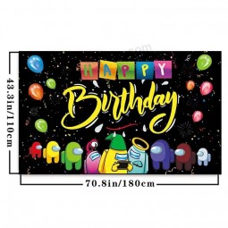 Vendita calda Pubblicità Promozionale Personalizzato Sublimazione Bandiera Buon Compleanno Banner Decorazioni Natalizie Bandiere Striscioni