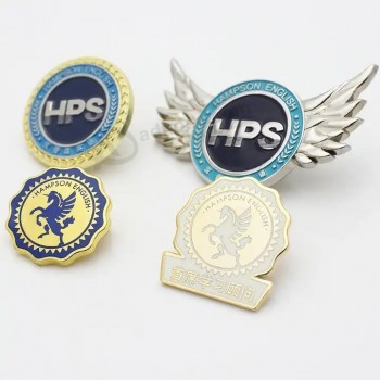 hochwertige benutzerdefinierte Metall Handwerk Abzeichen Pin machen Sie Ihr eigenes Unternehmen Schule Logo Dye schwarze Emaille Revers Pin Abzeichen