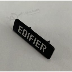 Benutzerdefinierte Diamantschliff Logo erhaben eloxiertes Aluminium Typenschild Metall Etikett Schild Pin Abzeichen