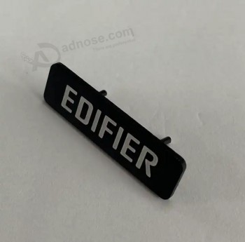 Op maat gemaakt diamantgesneden logo, verhoogd geanodiseerd aluminium naamplaatje, metalen labelplaat, pinbadge