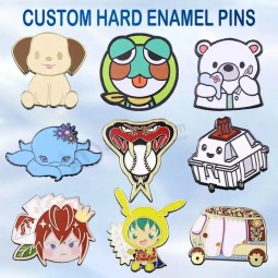 Großhandel Kein Mindestbetrag Metall Pins Lieferant Glitzer Brosche Anime harte Emaille Anstecknadel weiches Revers Abzeichen Hersteller benutzerdefinierte Emaille Pin