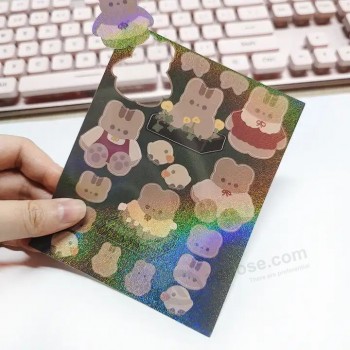 Étiquettes en papier auto-adhésives Impression de feuille d’autocollants découpée par effraction personnalisée