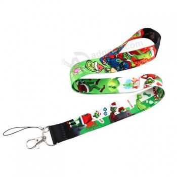 Cordini Telefono Tracolla Cool Cartoon Grinch Stola Cordino di Natale Accessori regalo promozionali Cordini in poliestere personalizzati