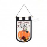 B&S factory wholesale custom Felt Pennant Flag sports banner hanging decoration for Halloween Pumpkin