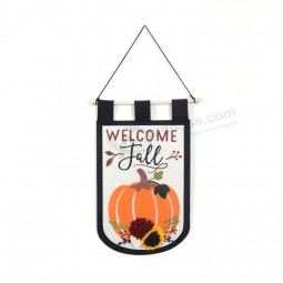 Venta al por mayor de la fábrica B&S banderín de fieltro personalizado Bandera de la bandera de los deportes de la decoración colgante para la calabaza de Halloween