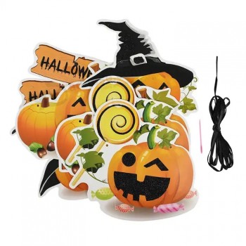 2023 Year Happy Halloween Banner Garland for Halloween Home hanging ornament Decorations Scary Themed Party Banner Flag