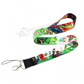 Lanyards Phone Neck Strap Cool Cartoon Grinch Stole Christmas Lanyard Promotional Gift Accessories Custom Polyester Lanyards