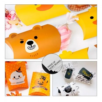 Zeecan scatole di dolcetti di halloween scatole personalizzate di caramelle per ciglia di halloween scatole di cuscini confezione regalo