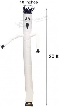 Venta caliente Tubo de aire de Halloween inflable fantasma cielo bailarín 1Leg Onda inflable Hombre para el festival Publicidad