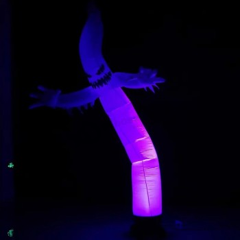 4.5m 키 큰 거대한 광고 Inflatables는 할로윈 훈장을 위한 공기 무희 송풍기를 가진 백색 유령 공기 하늘 무용수