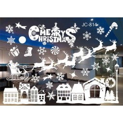 Nuove decorazioni natalizie Adesivi colorati per finestre di Natale adesivi bianchi per fiocchi di neve vetrine vetrine adesivi per finestre senza tracce