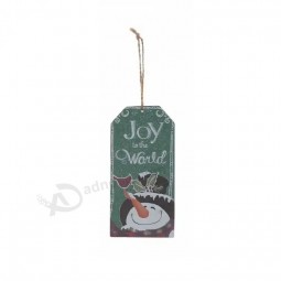 Houten opknoping hangers Tags: kerstboom ornament - groene bladwijzer 4 ontwerpen