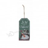 Pendentifs suspendus en bois Tags Ornement de sapin de Noël - Marque-page vert 4 designs