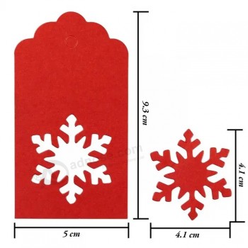 Etichette di Natale personalizzate, etichette di carta kraft, etichette da appendere, design a fiocco di neve per arti e mestieri fai-da-te, regalo di natale