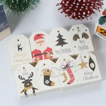 Christmas Gift Tag China Luxury Custom Design Special Paper Hang Tag Burning Gold Tag