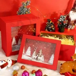 Umweltfreundliches Weihnachtsgeschenk Box mit Schuhen und Fenster