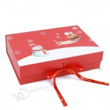 Wholesale Geschenkbox Christmas Present Box Boite Cadeau Emballage Noel Custom Christmas Packaging Gift Box With Ribbon