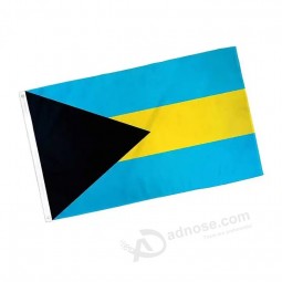 Sunshine Custom Venta al por mayor Azul Negro Amarillo Azul Hamas Banderas Nacionales del Mundo Poliéster 3x5 Ft bandera de bahama