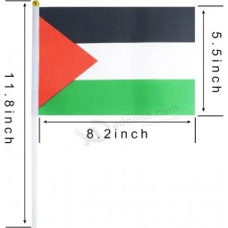En stock Mini palo de Palestina de mano Bandera del país nacional palestino para eventos de festivales internacionales Decoraciones de fiesta