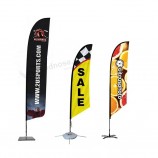 Pubblicità promozionale Beach Blade Flag Bombole di piume della metropolitana a sublimazione personalizzata