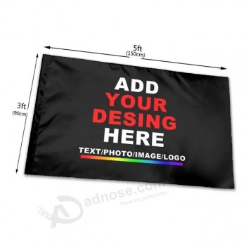 Bandera personalizada de 2x4 pies 3x5 pies Banners de impresión digital Publicidad exterior Bandera de asta de la empresa de la nación del país volador