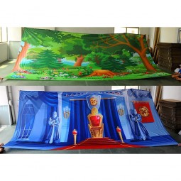 Banner de tela grande Banner de tela de poliéster personalizado Impresión de fondo de escenario