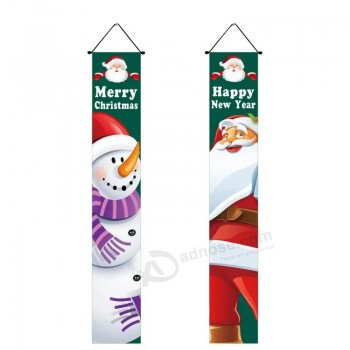 2023 bannière de Noël ornements modèle personnalisé pour la décoration Noël joyeux noël porche signe bannière de porte décorative